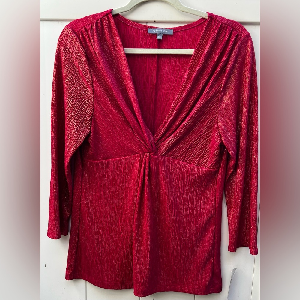 Women L New Red Holiday long sleeves